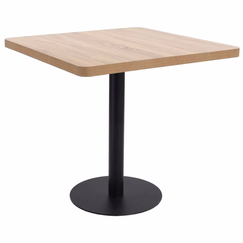 Berkfield Home Elegant Bistro Table in Light Brown, W/D/H: 80 x 80 x 75 cm – 2