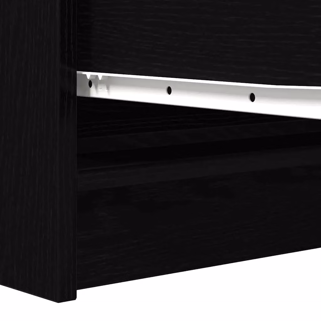 Berkfield Home Black Oak Sideboard in MDF, W/D/H: 100 x 35 x 76 cm – 6