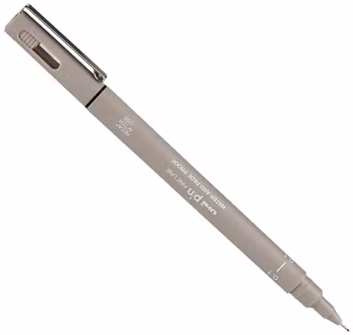 uni-ball Fineliner Pen, Grey Ink, 0.1 mm Tip – 1