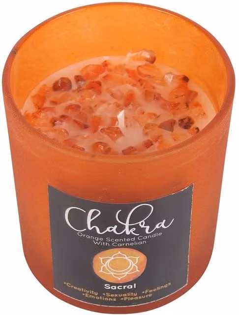 Something Different Orange Sacral Chakra Scented Votive Candle with Fruity Fragrance