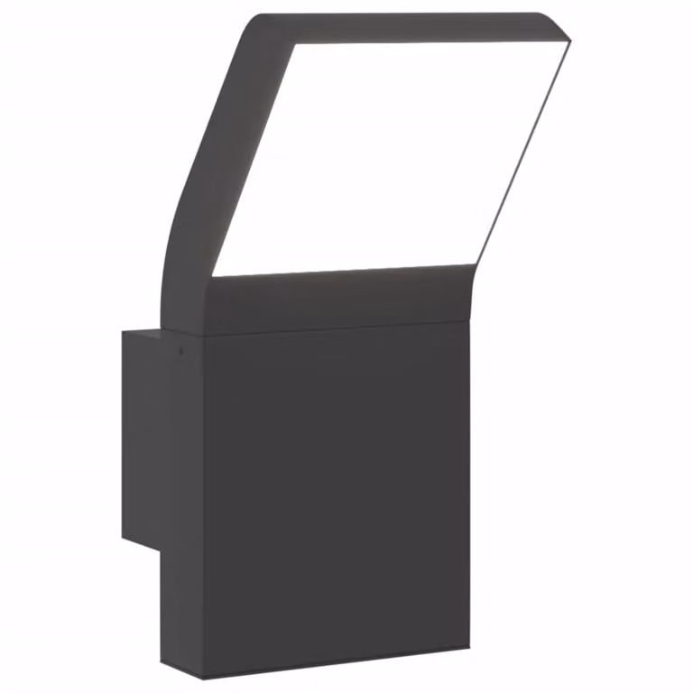 Berkfield Home Black LED Outdoor Wall Light in Die-cast Aluminium