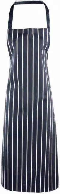 Premier Striped Cotton Bib Apron in Blue