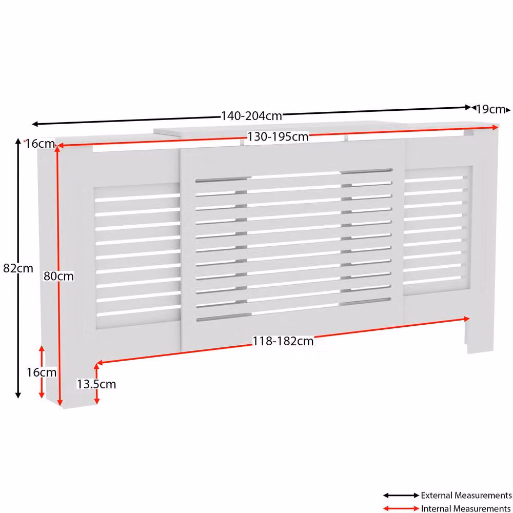 Home Discount Vida Designs Milton MDF Radiator Cover Heating Cabinet, White, Medium – 2