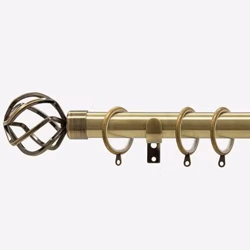 New Edge Blinds Gold and Bronze Metal Curtain Pole 2.8 m
