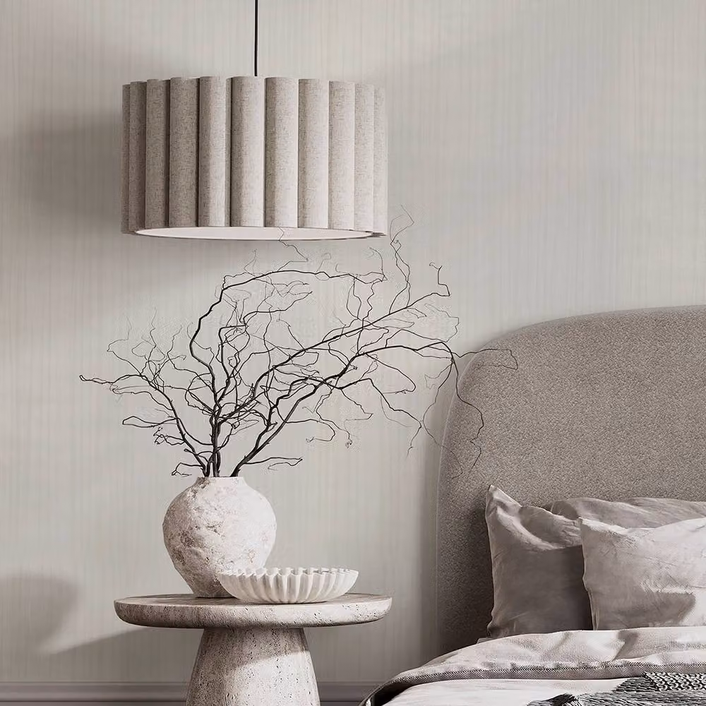 Boutique Cascade Pebble Abstract Wallpaper in Grey and White, Width: 52 cm – 2