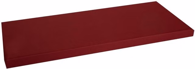Roseley Water Repellent Rectangular 4 Seater Bench Pad with Foam Filling in Red