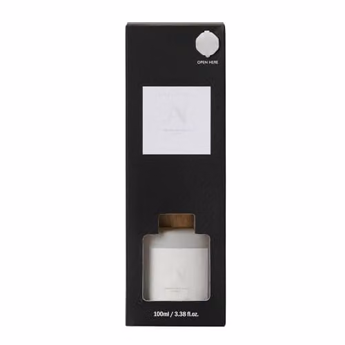 Aroma Naturals Vanilla Bean Reed Diffuser with Pink Frosted Glass Vessel, 100ml
