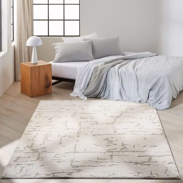 The Rug Shop UK Handmade Luxurious Wool Stain-Resistant Rug in Beige, W: 160 cm, D: 220 cm