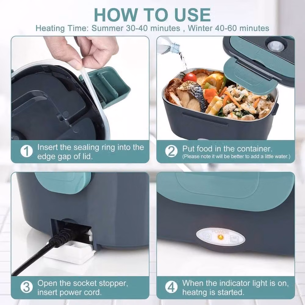 PAWNORA Car USB Heating Lunch Box in Grey – 4