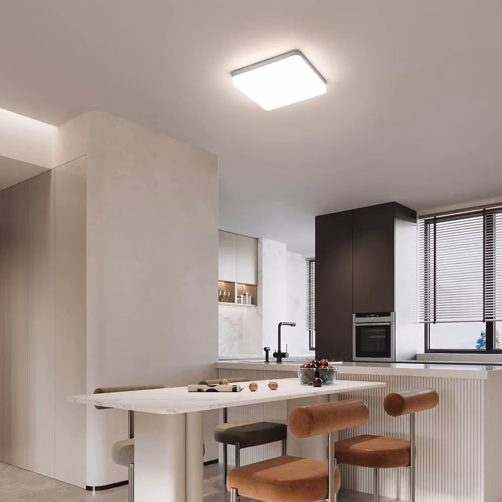 Goeco 36W LED Square Ceiling Light, 4000K Ultra Thin Modern Lamp in White – 2
