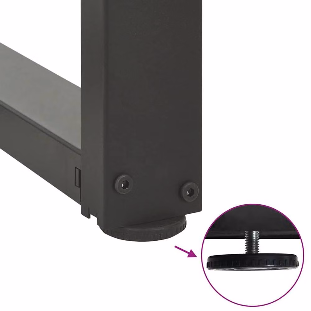 Berkfield Home Modern T-Shaped Bar Table Legs, 2 Pieces, Anthracite Grey, W: 50 cm, D: 35 cm, H: 110-111 cm – 5