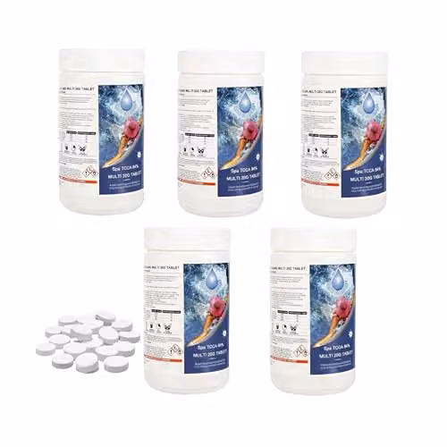 SHATCHI 4 in 1 Multifunctional Slow Release Chlorine Disinfection Tablets, 5 kg (250 x 20g)