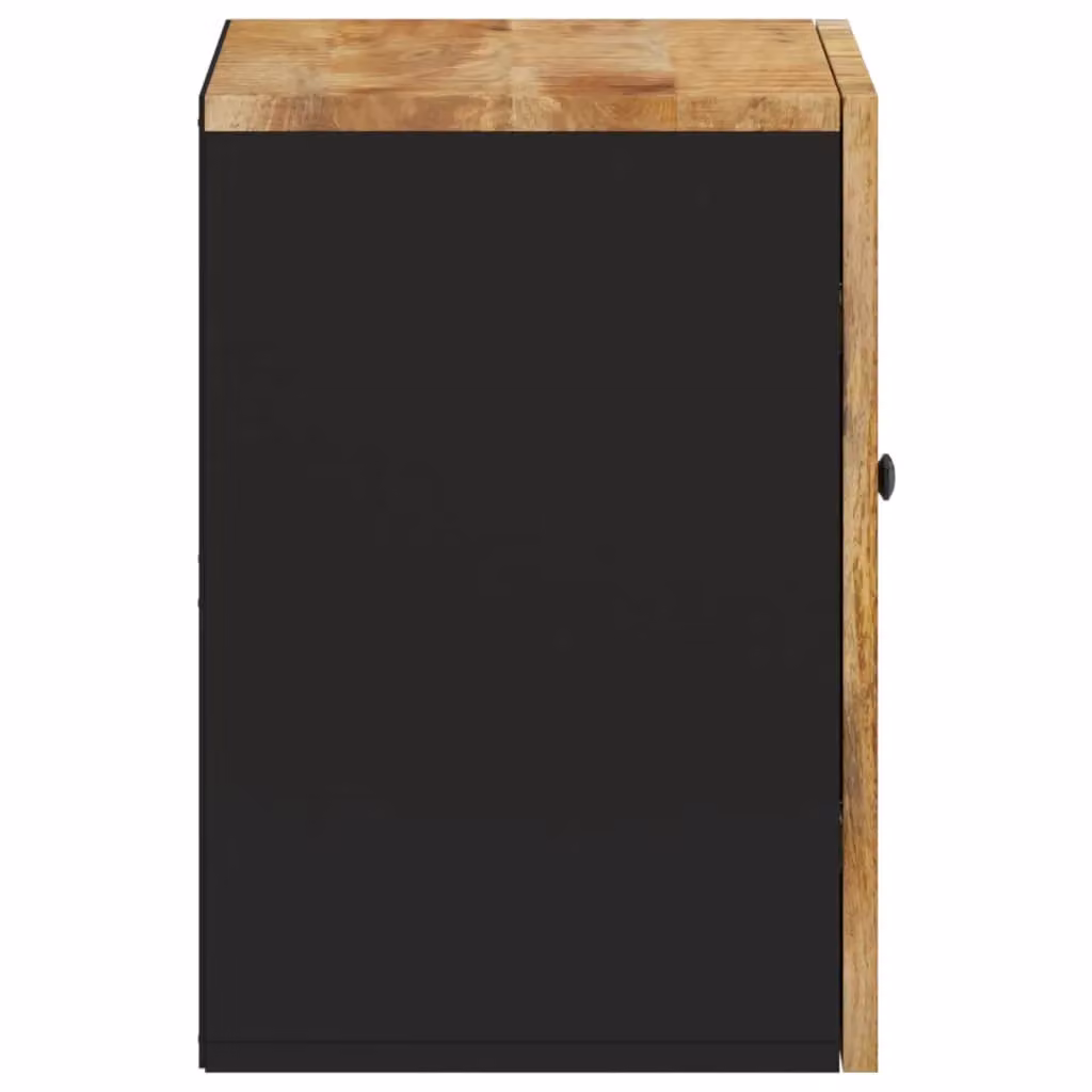 Berkfield Home Brown Mango Wood Bathroom Wall Cabinet W: 38 cm, D: 33 cm, H: 48 cm – 3