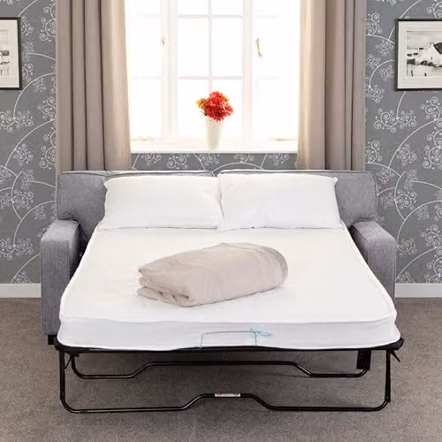 Seconique Eton Upholstered Sofa Bed in Grey Fabric – 2