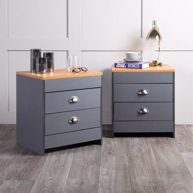 Home Treats Pine Chest of Drawers and Bedside Tables in White or Grey