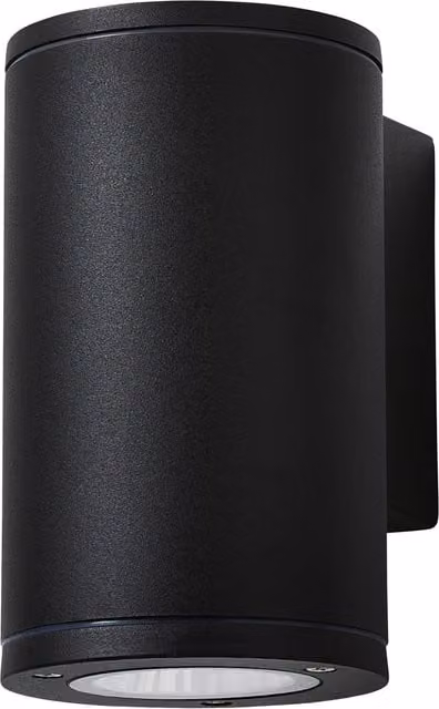 Litecraft Argo Modern LED Up or Down Outdoor Wall Light, Black