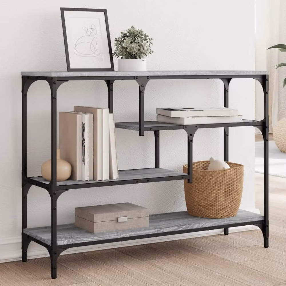 Berkfield Home Grey Sonoma Console Table, W/D/H: 100 x 30 x 75 cm – 2