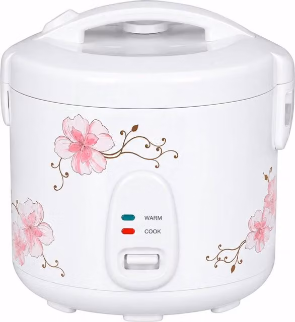 Dyzi Compact Automatic Rice Cooker with Keep Warm Function in White