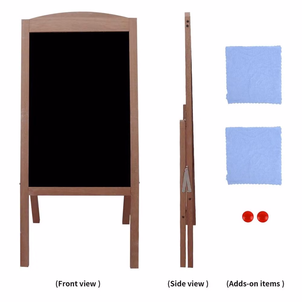 NESTLUNE Brown Heavy Duty A Frame Wooden Sandwich Board Menu Sign – 3