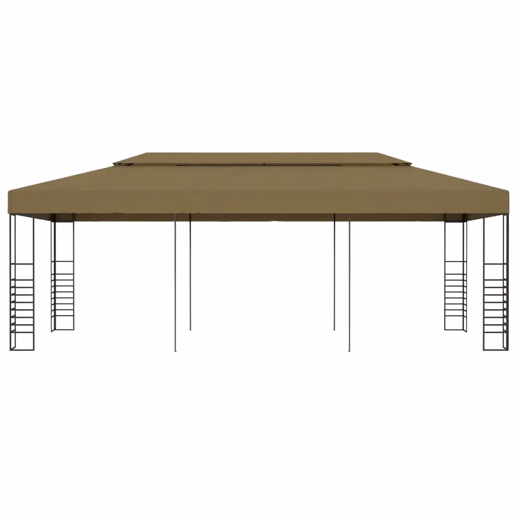 Berkfield Home Garden Gazebo in Beige, W/D/H: 6 x 3 x 2.7 m – 2