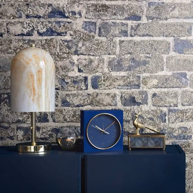 Galerie Industrial Effects Brick Wallpaper in Brown and Yellow