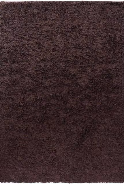 Desire Rugs Modern Elegant Soft Shaggy Round Area Rug in Brown, W: 120 cm x D: 120 cm