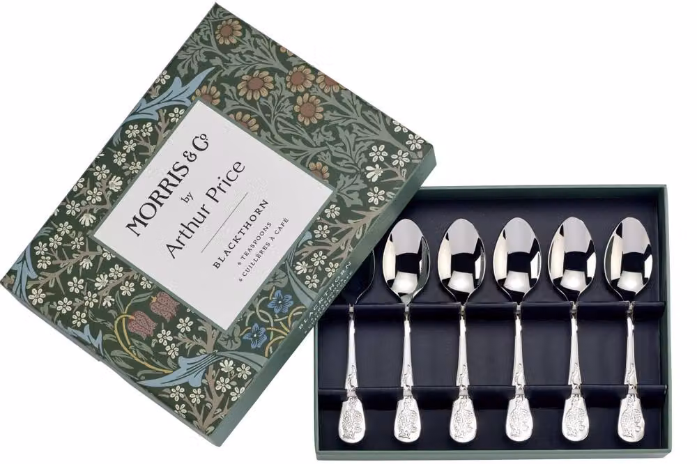 Arthur Price Morris & Co. Blackthorn Silver Plated Tea Spoon Gift Set of 6 – 5