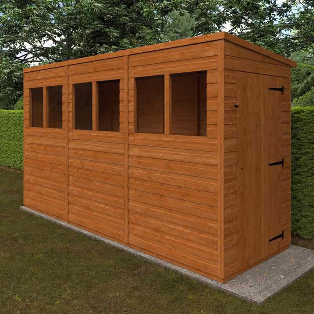 Buttercup Farm 12x4 Flex Pent Summerhouse Garden Sunroom in Burnt Orange – 2