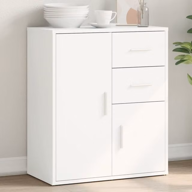 Berkfield Home Modern White Matt Sideboard, W/D/H: 60 x 31 x 70 cm