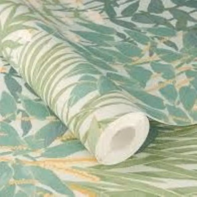 Rasch Wildscape Self-Adhesive Floral Non-Woven Wallpaper in Green, White and Blue, 6.00 m x 0.53 m