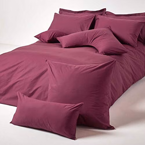 Homescapes Purple Egyptian Cotton V-Shape Pillowcase, 200 Thread Count Percale – 3