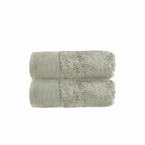 Allure Bath Fashions Pack of 2 Bamboo and Cotton Hand Towels, Green, W/D/H: 50 x 50 x 50 cm – 2