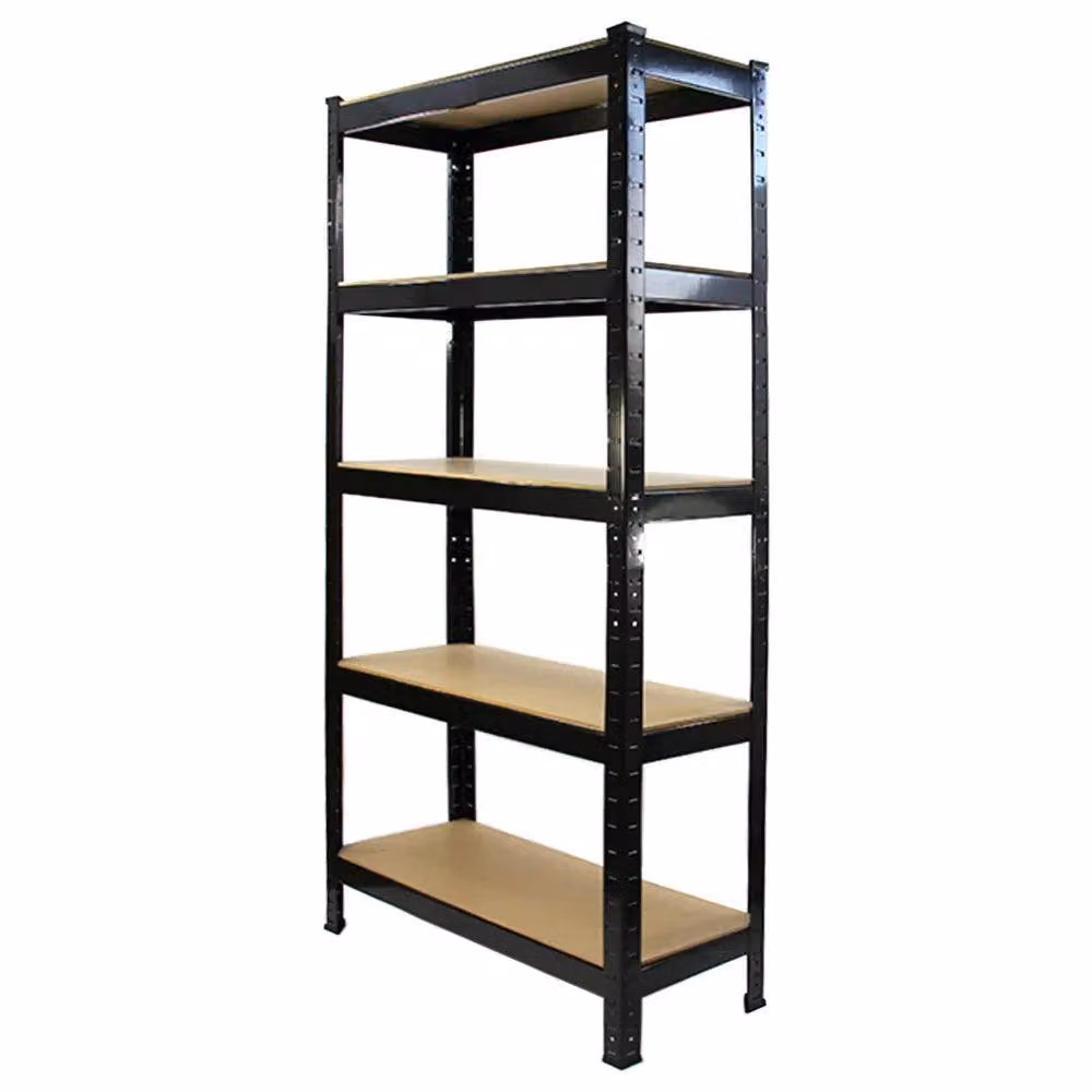 Monstershop T-Rax Heavy Duty 5 Tier Garage Storage Shelving Units, Blue/Black, W: 75 cm, D: 30 cm, H: 150 cm – 3
