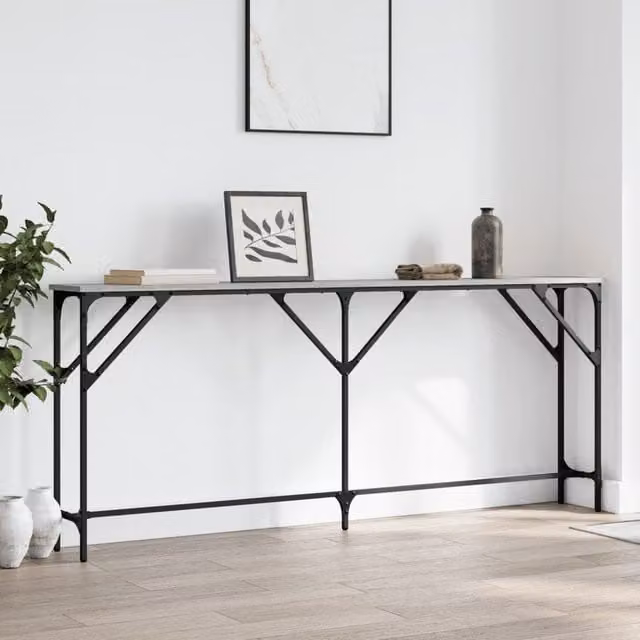Berkfield Home Grey Sonoma Console Table, W: 180 cm, D: 23 cm, H: 75 cm – 1