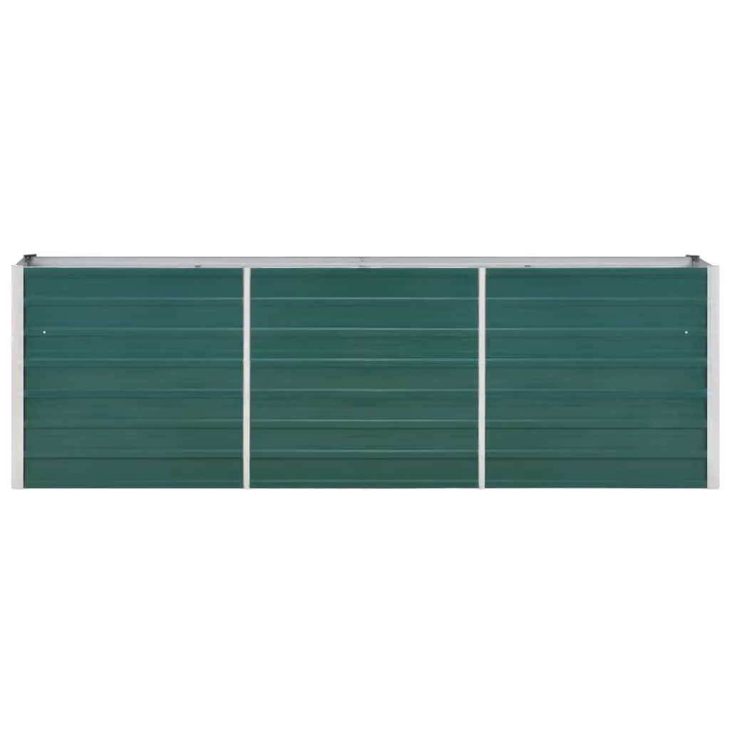 Berkfield Home Garden Galvanised Steel Raised Bed in Green, W/D/H: 240 x 40 x 77 cm – 2