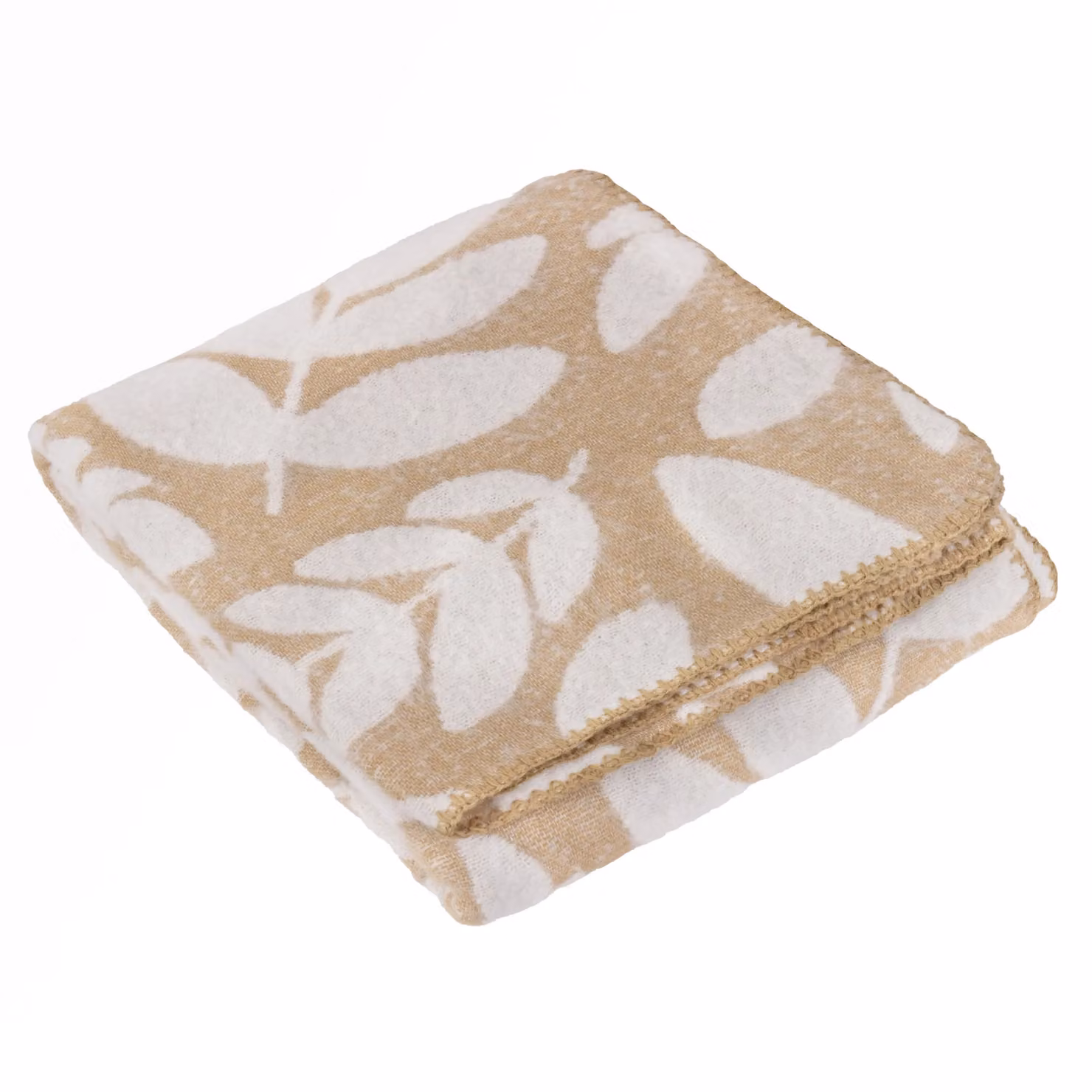 Wylder Nature Hazel Woven Floral Throw in Beige, W/D: 130 x 180 cm – 2