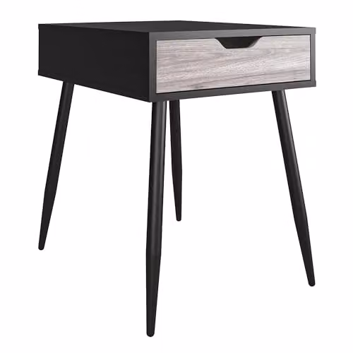 DHP Furniture Copley Mid Century End and Side Table, Brown, W: 46 cm, D: 59 cm, H: 61 cm – 1
