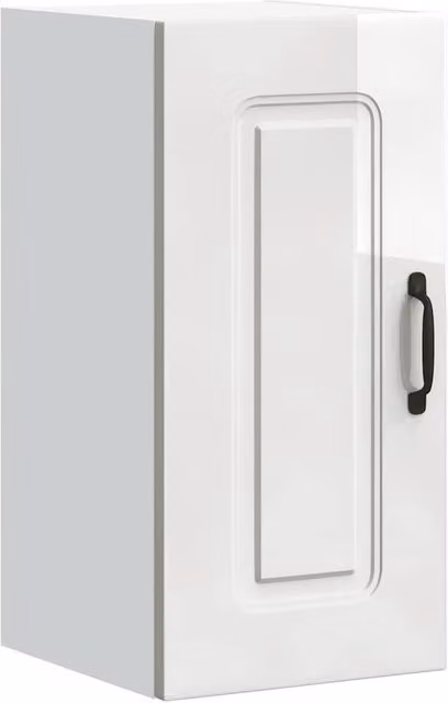 Berkfield Home Kalmar High Gloss White Wall Mounted Kitchen Cabinet with Internal Shelves and Hinged Doors