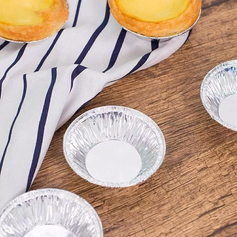 SPETLEK 100 Pieces Silver Round Aluminium Foil Tart Tins – 2