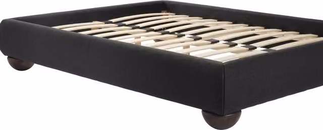 LPD Home Soller Modern Upholstered King Size Bed in Anthracite Grey, W/D/H: 180 x 200 cm