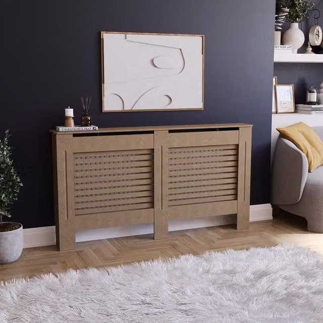 Vida Designs Milton Unfinished Large Radiator Cover, W: 152 cm, H: 82 cm, D: 19 cm – 1