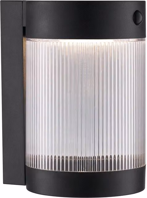 Nordlux Coupar Solar LED Outdoor Wall Lantern in Black with Motion Sensor, IP44, 3000K Warm White