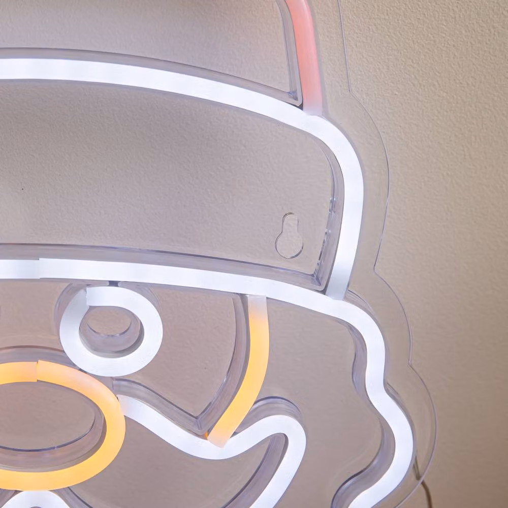 Samuel Alexander Multicolour Santa Neon-Style LED Light Up Christmas Decoration with USB Power Cable, Height: 35 cm – 2