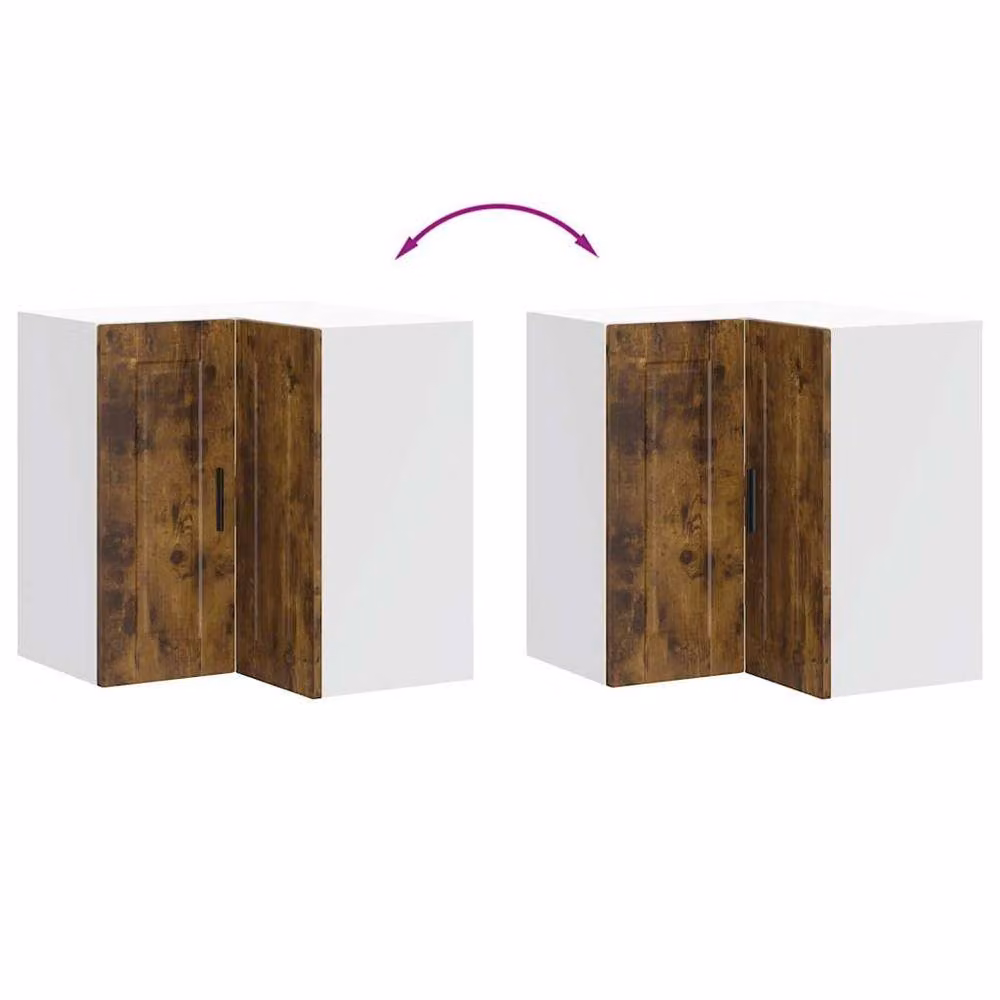 Berkfield Home Porto Wall Corner Kitchen Cabinet in Smoked Oak Brown, W/D/H: 57.0 x 60.0 x 57.0 cm – 4