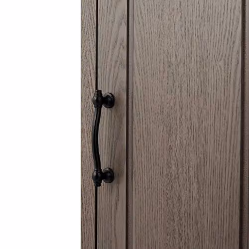 Teamson Home Russell Wooden Bathroom Linen Tower Storage Cabinet in Salt Oak Brown, W: 33 cm, D: 21.5 cm, H: 159.4 cm – 3