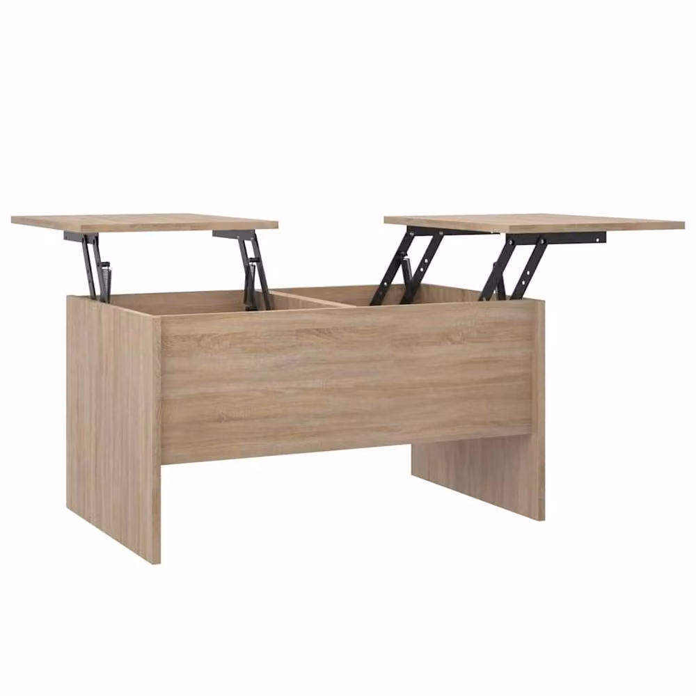 Berkfield Home Modern Coffee Table in Sonoma Oak, Beige, W/D/H: 80 x 50 x 42.5 cm – 2