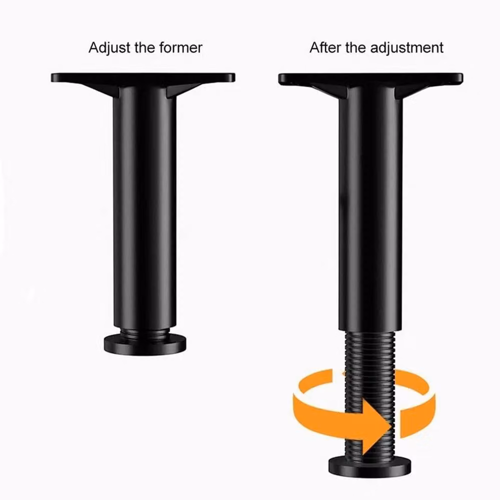 NESTLUNE 4X Telescopic Adjustable Metal Bed in Black – 3
