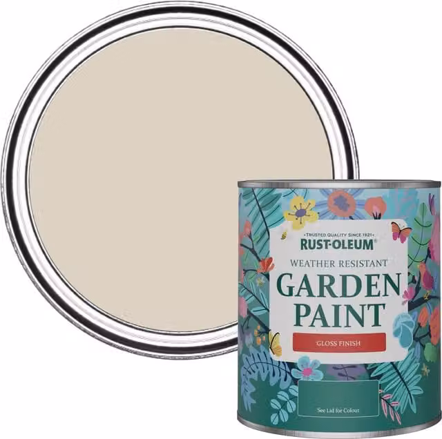Rust-Oleum Opaque Garden Paint in Gloss Finish, Beige/Yellow, 0.75 l