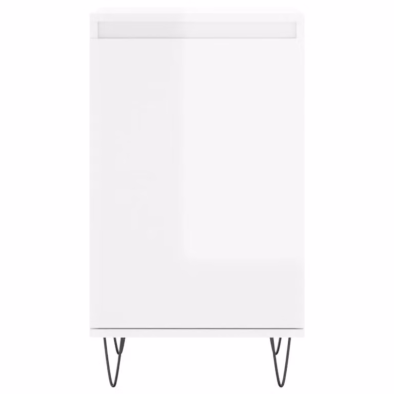 Berkfield Home Set of 2 Modern High Gloss Sideboards in White and Brown, W/D/H: 40 x 35 x 70 cm