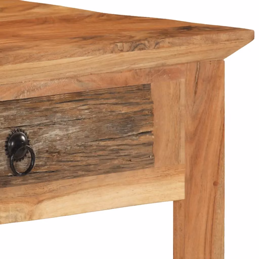 Berkfield Home Writing Desk in Brown Solid Reclaimed Acacia Wood W/D/H: 110 x 50 x 75 cm – 2